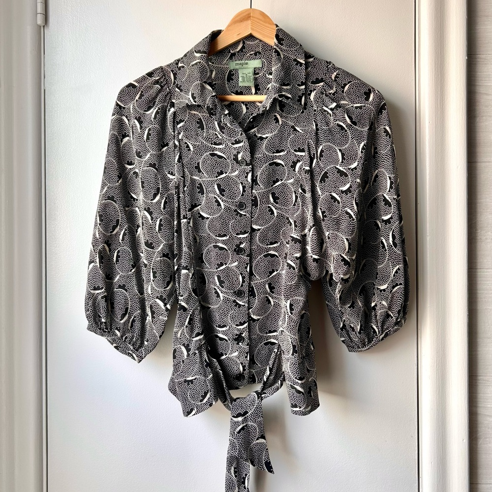 Anthropologie Maple 100% Silk Blouse